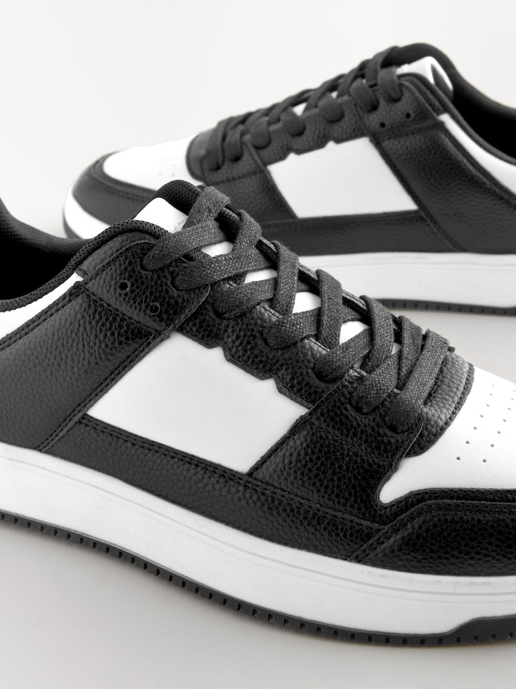 Black/White EDIT Court Trainers - Image 6 of 6