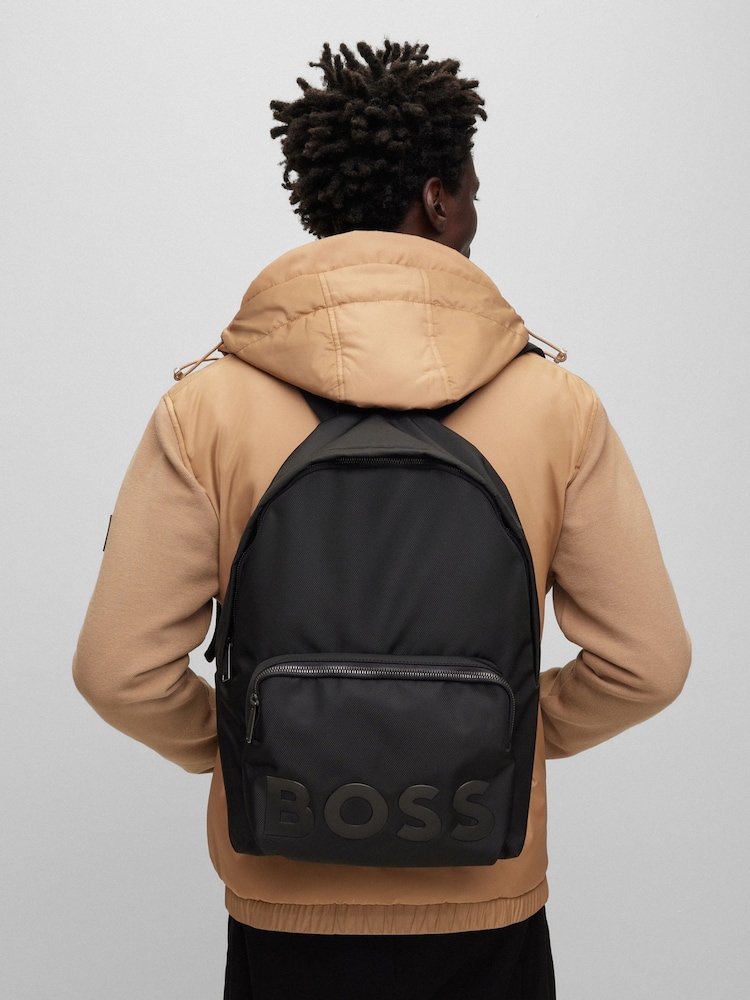 BOSS Black Backpack With Tonal Logo Detail - Image 1 of 6