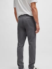 BOSS Grey Tapered Fit Stretch Cotton Chino Trousers - Image 2 of 6