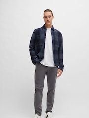 BOSS Grey Tapered Fit Stretch Cotton Chino Trousers - Image 3 of 6