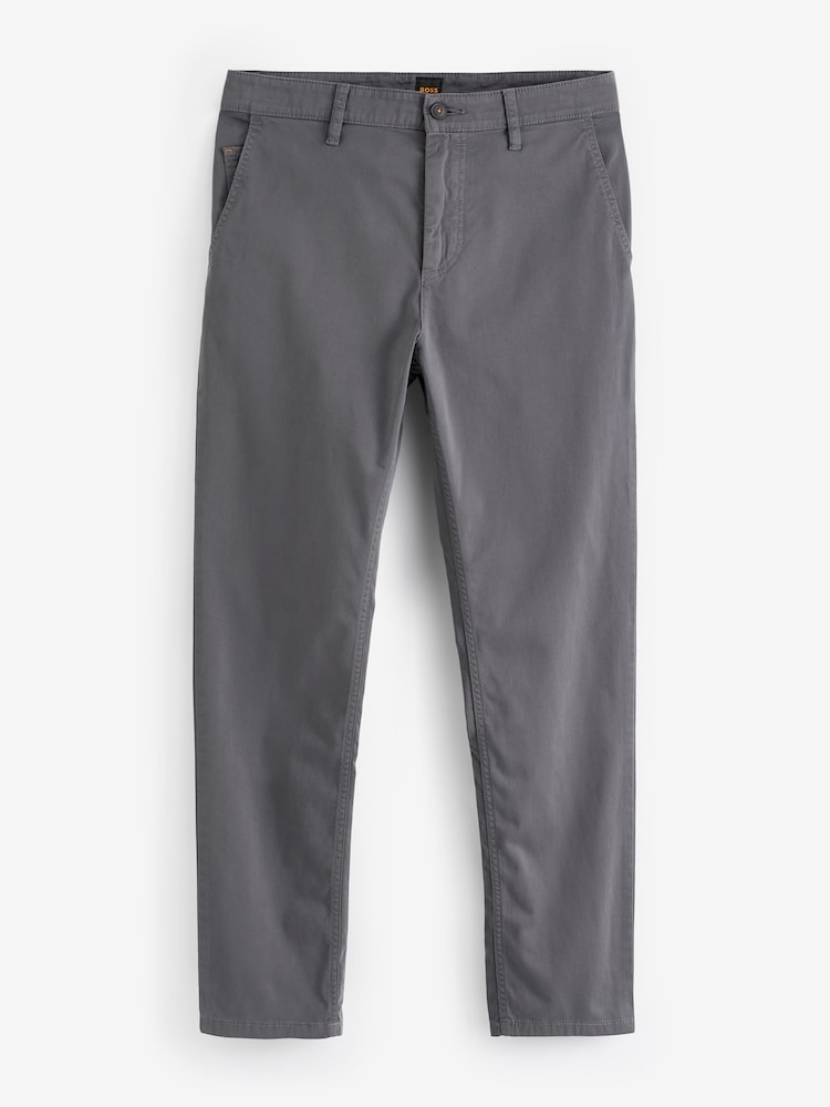 BOSS Grey Tapered Fit Stretch Cotton Chino Trousers - Image 5 of 6