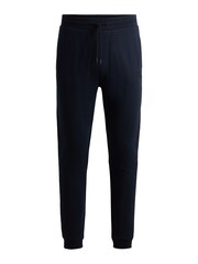 BOSS Navy Blue Logo Patch 100% Cotton Terry Joggers - Image 5 of 6