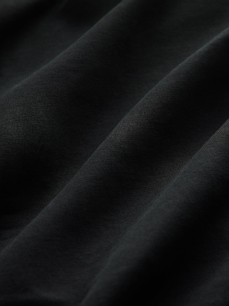 BOSS Black Logo Print Zip Up Hoodie In Stretch Cotton - Image 8 of 8