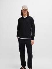 Schwarz - Boss Passerby Langarm-Poloshirt - Bild 2 von 8