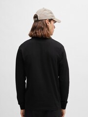Schwarz - Boss Passerby Langarm-Poloshirt - Bild 3 von 8