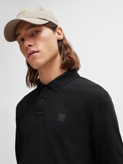 Schwarz - Boss Passerby Langarm-Poloshirt - Bild 4 von 8