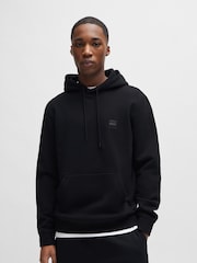 BOSS Black Logo Patch Terry 100% Cotton Hoodie - Image 1 of 8