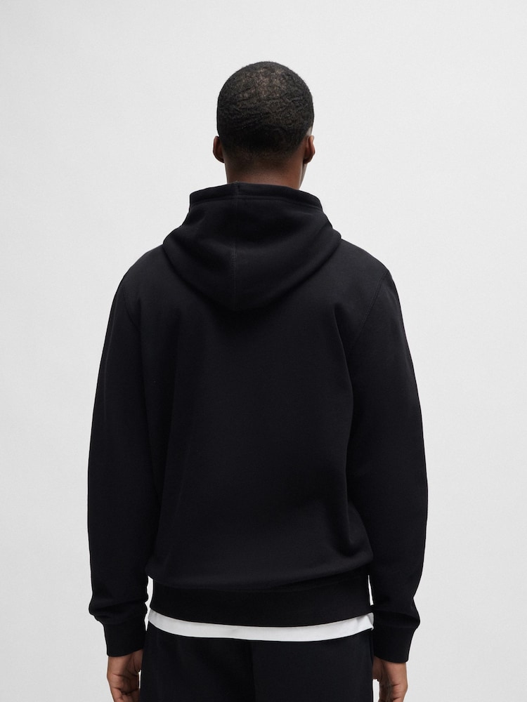 BOSS Black Logo Patch Terry 100% Cotton Hoodie - Image 2 of 8