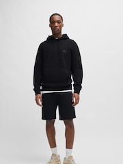 BOSS Black Logo Patch Terry 100% Cotton Hoodie - Image 3 of 8