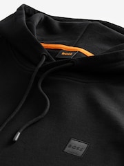 BOSS Black Logo Patch Terry 100% Cotton Hoodie - Image 5 of 8