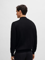 BOSS Black 100% Cotton Jersey Quarter Zip Sweater - Image 2 of 5