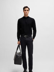 BOSS Black 100% Cotton Jersey Quarter Zip Sweater - Image 3 of 5