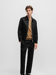 BOSS Tan Brown Virgin Wool Knitted Jumper - Image 3 of 5