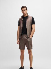 Schwarz - BOSS Logo Contrast Logo Stretch Cotton T-Shirt - Bild 3 von 5