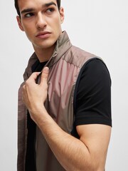 Schwarz - BOSS Logo Contrast Logo Stretch Cotton T-Shirt - Bild 4 von 5