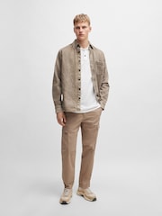 BOSS White Cotton Pique 100% Cotton Polo Shirt - Image 2 of 5