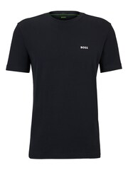 Marine - BOSS T-Shirt aus Baumwollstretch mit Kontrastlogo - Bild 5 von 8
