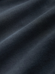 BOSS Dark Blue Logo Patch Terry 100% Cotton Hoodie - Image 8 of 8