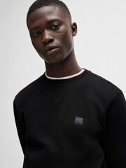 Negro - Sudadera holgada 100% algodón de BOSS - Imagen 3 de 8