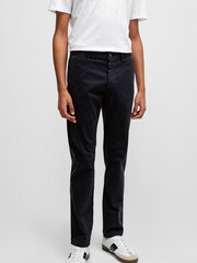 BOSS Black Slim Fit Stretch Cotton Trousers - Image 1 of 5