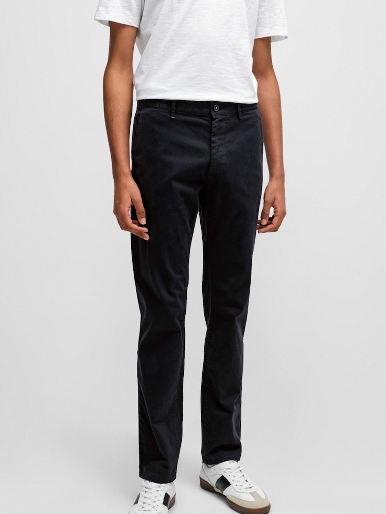 BOSS Black Slim Fit Stretch Cotton Trousers - Image 1 of 5