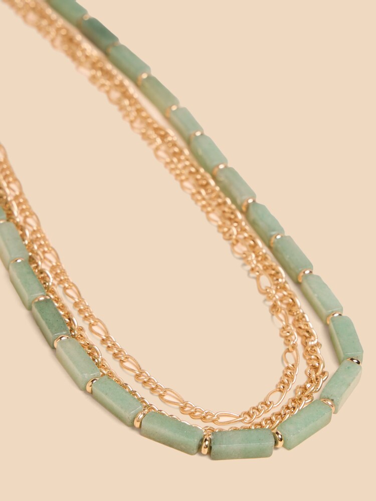 White Stuff Green Zuri Multi Layered Necklace - Image 2 of 2 White Stuff Green Zuri Multi Layered Necklace - Image 2 of 2