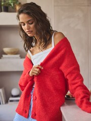 Red Knitted Cardigan - Image 3 of 10