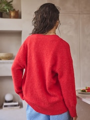 Red Knitted Cardigan - Image 4 of 10