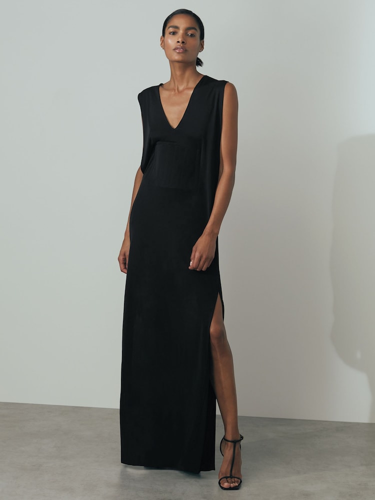 Reiss Lucia Corset Detail Jersey платье макси - Изображение 1 из 6