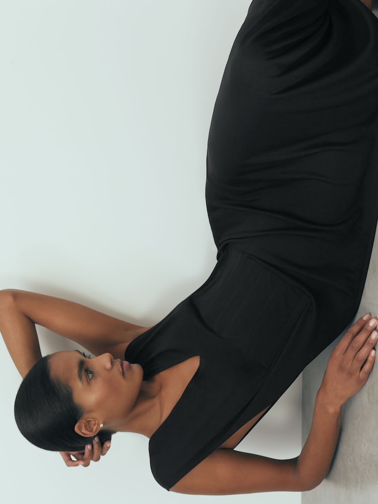 Buy Reiss Black Lucia Corset Detail Jersey Maxi Dress from Next USA