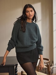 Teal Blue Knit Bow Back Jumper - Image 3 of 4