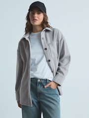 Grey Shacket - Image 1 of 9