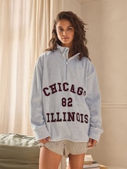 Grey Chicago Half Zip Fleece Top - Image 1 of 10