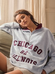 Grey Chicago Half Zip Fleece Top - Image 3 of 10