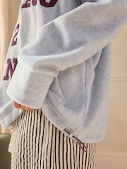 Grey Chicago Half Zip Fleece Top - Image 7 of 10