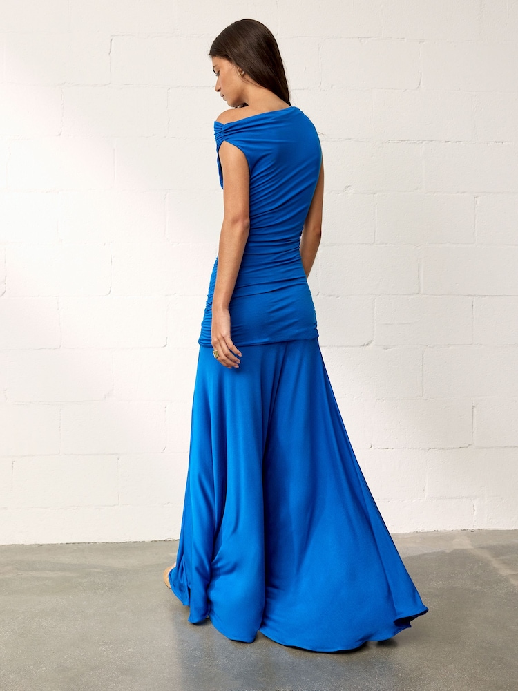 BHOEM Cobalt Blue Maxi Draped Sleeveless Dress - Image 5 of 5 BHOEM Cobalt Blue Maxi Draped Sleeveless Dress - Image 5 of 5