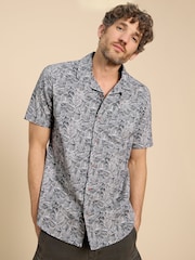 White Stuff Blue Waves Printed Shirt - Image 1 of 7