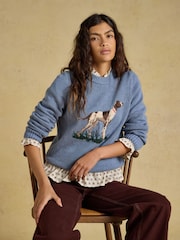 Joules Dog Knitted Crew Neck Jumper - Attēls 3 no 7