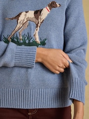 Joules Dog Knitted Crew Neck Jumper - Attēls 4 no 7