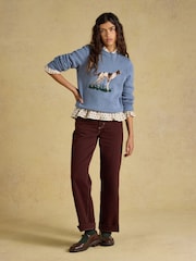 Joules Dog Knitted Crew Neck Jumper - Attēls 5 no 7