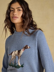 Joules Dog Knitted Crew Neck Jumper - Attēls 6 no 7