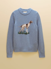 Joules Dog Knitted Crew Neck Jumper - Attēls 7 no 7
