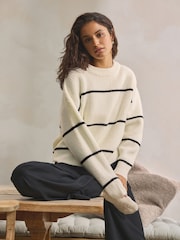 Monochrome Stripe Knit Jumper - Image 1 of 9