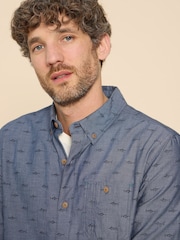 White Stuff Blue Swordfish Printed Shirt - Image 4 of 4