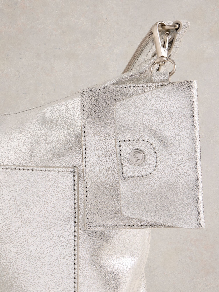 White Stuff Silver Fern Leather Cross-Body Bag - Image 5 of 5