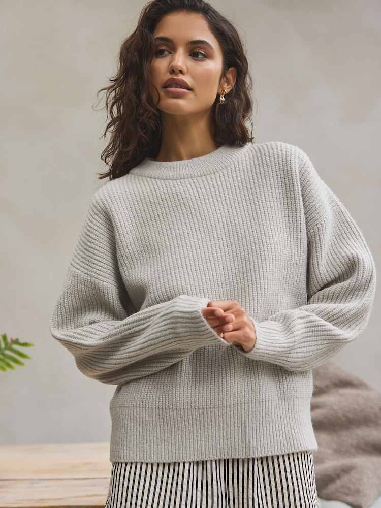 Grey Knit Jumper - Image 1 of 6