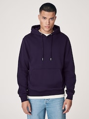 Lila - Vanlig passform Rich Jersey Fabric Huvtröja - Bild 1 av 8