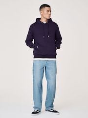 Lila - Vanlig passform Rich Jersey Fabric Huvtröja - Bild 2 av 8