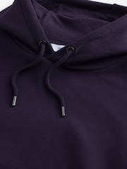Lila - Vanlig passform Rich Jersey Fabric Huvtröja - Bild 8 av 8