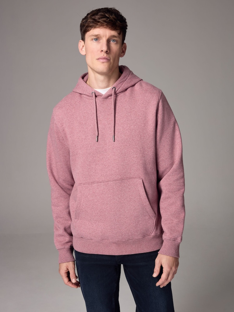 Rosa mägel 1 - Vanlig passform Rich Jersey Fabric Huvtröja - Bild 1 av 8